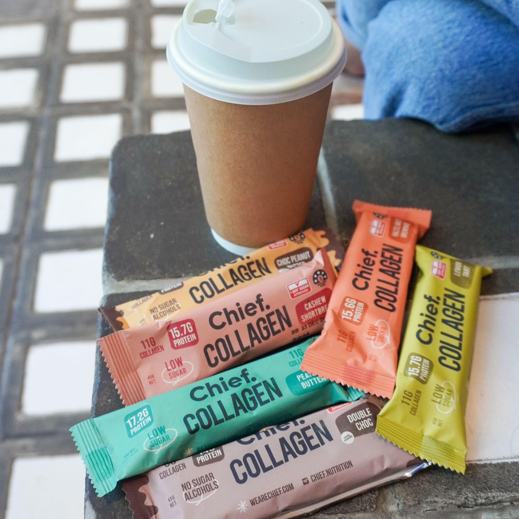 Choc Peanut Butter Collagen Protein Bar - Chief x 12